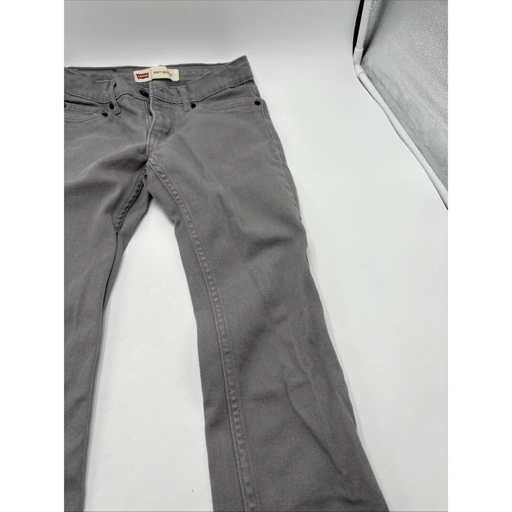 Levi's Strauss 510 Skinny Jeans Black Label Gray 26W 26L 98%‎ Cotton 2% Elastane